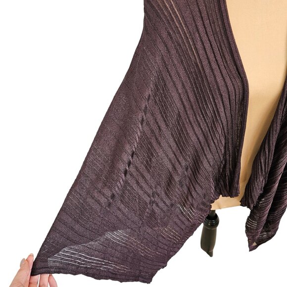 Jasper Conran Dark Brown Sparkle Metallic Cardigan Sz OS - Picture 2 of 7